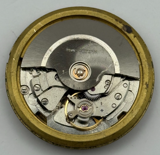 FHF 909 Automatic Watch Movement Garrard Date 25 Jewels Vintage Parts 31.8mm