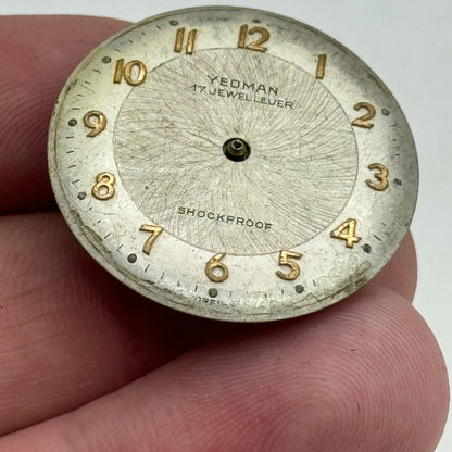 25.8mm Yeoman Mens HB Hermann Becker 1161 Manual Wind Watch Movement PARTS SPARE