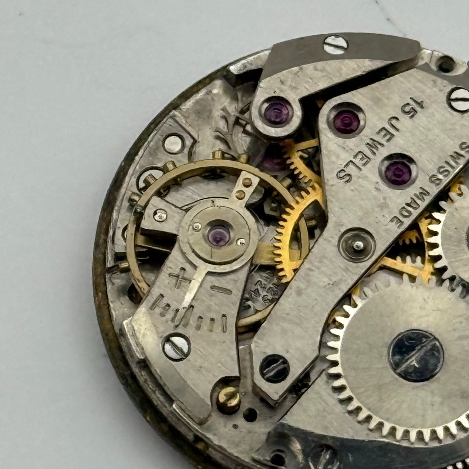 AS 1123 1124 Watch Movement Running Avia Manual Wind Vintage Parts Repair 23.5mm