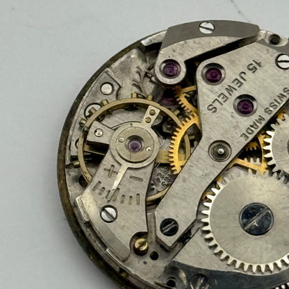 AS 1123 1124 Watch Movement Running Avia Manual Wind Vintage Parts Repair 23.5mm