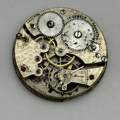43.1mm Cyma Ref 998.a 15 Jewels Vintage Swiss Pocket Watch Movement PARTS SPARES