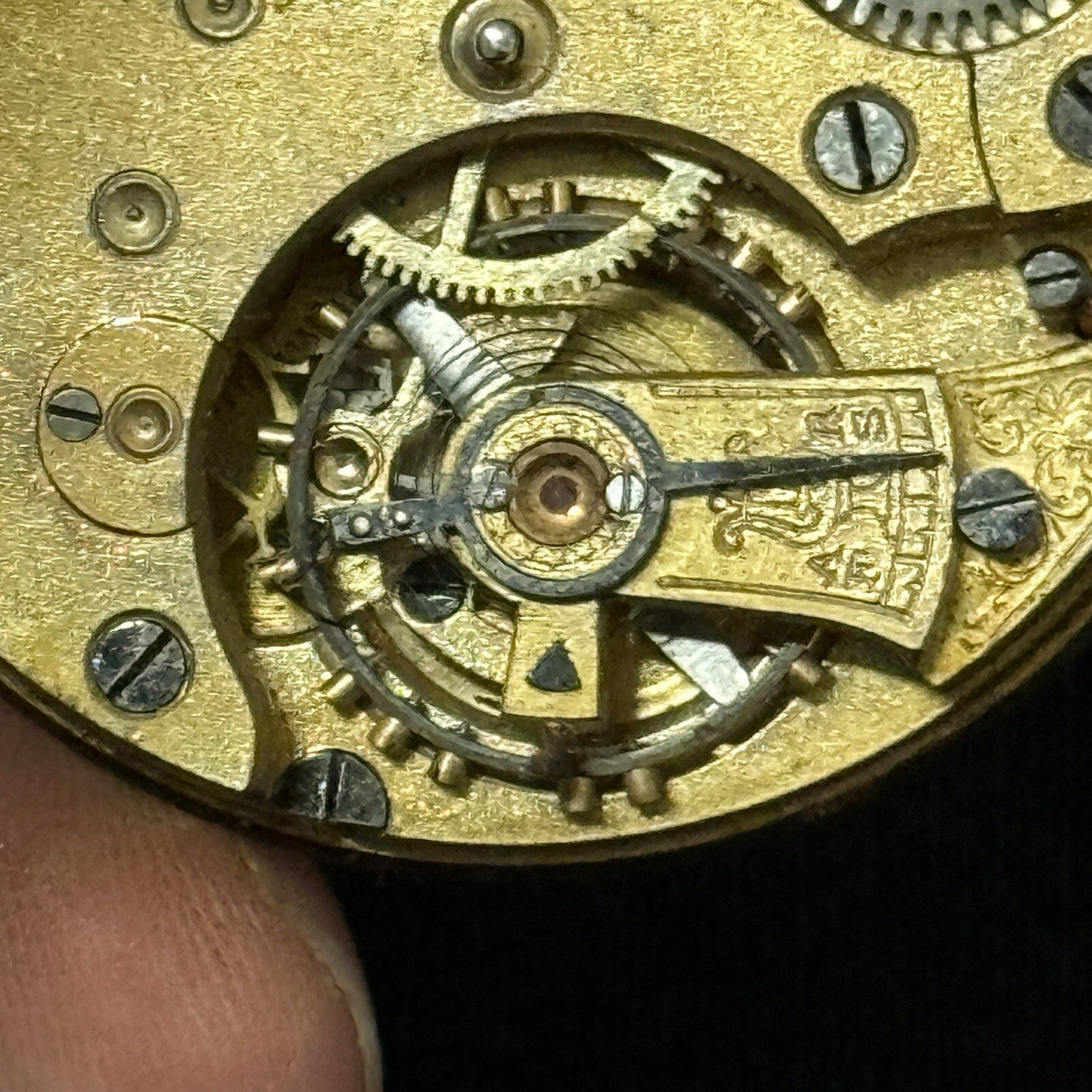 41.6mm Open Face Good Quality Unidentified Pocket Watch Movement To Restore
