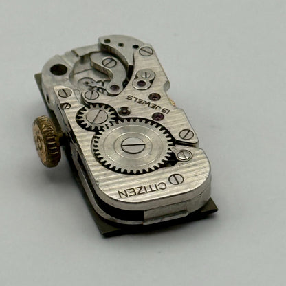 Citizen 9407 Parashock Baguette Watch Movement Manual Wind Vintage Parts 10.2mm