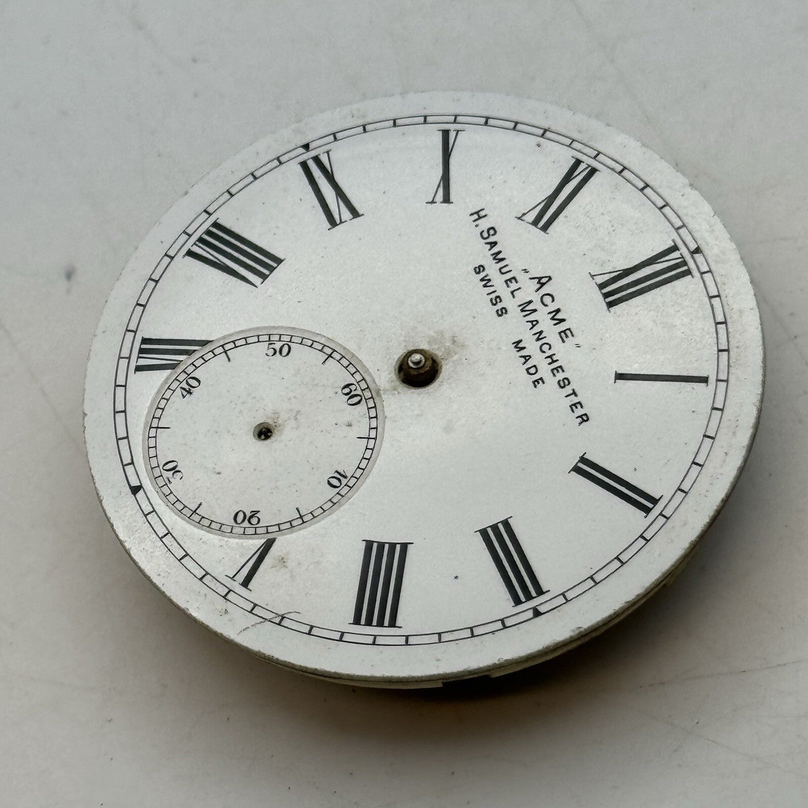 43.4mm H Samuel Patent Balance Pocket Watch Movement Parts Repair Restoration