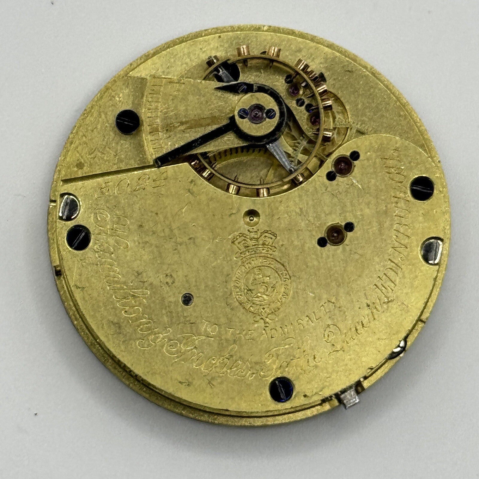 41.3mm Manual Wind Hamilton & Inches Edinburgh Pocket Watch Movement FOR PARTS