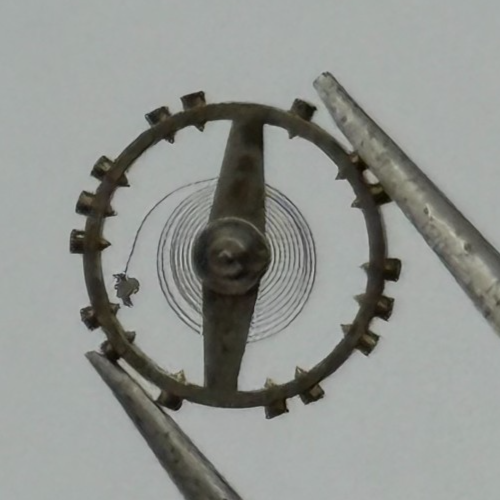 AS 1051 Balance Wheel Complete And Spring 5 1/4’’’ 34 M Watch Movement Parts