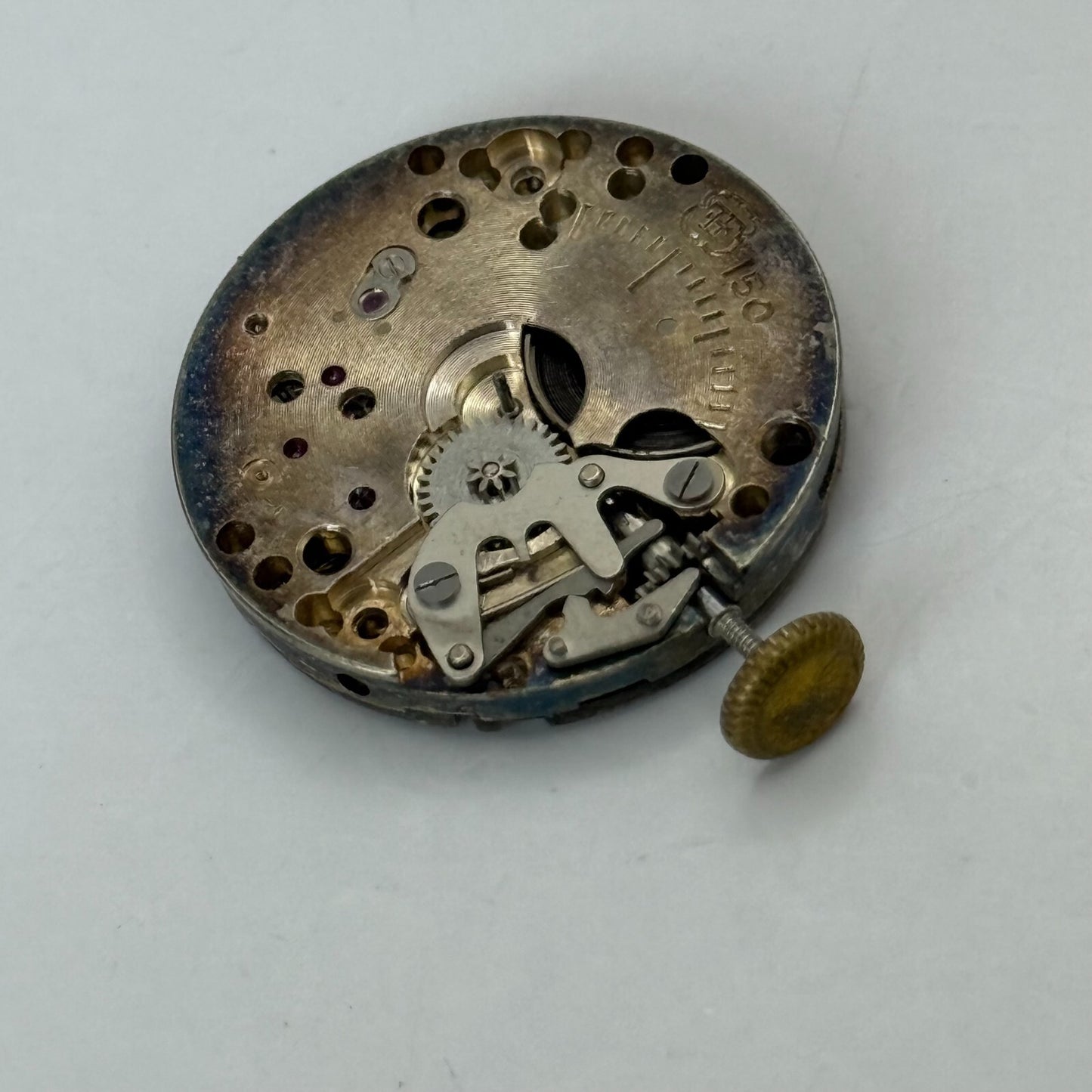 23.6mm Vintage FHF 150 15 Jewels Balance Ok Watch Movement PARTS REPAIR