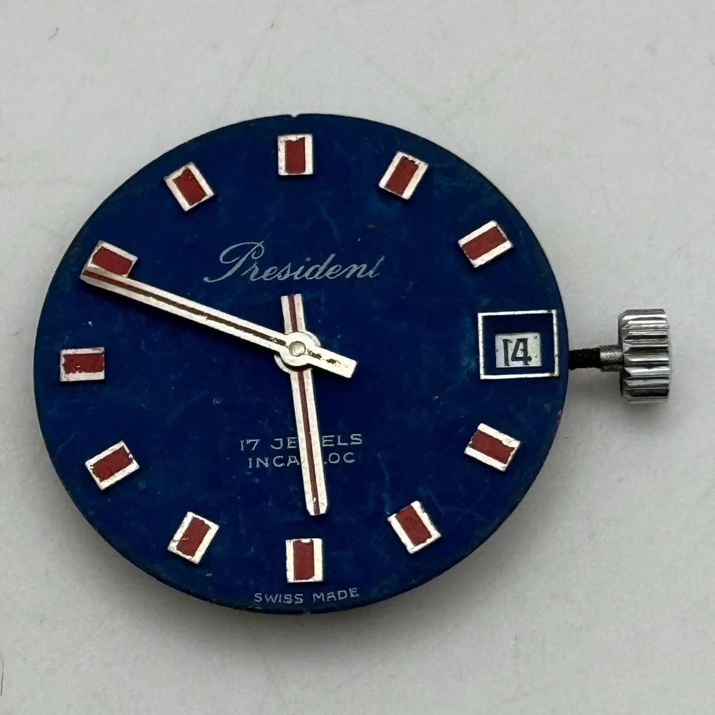 23.6mm Peseux P 7046 President Manual Wind Watch Movement Swiss Vintage PARTS