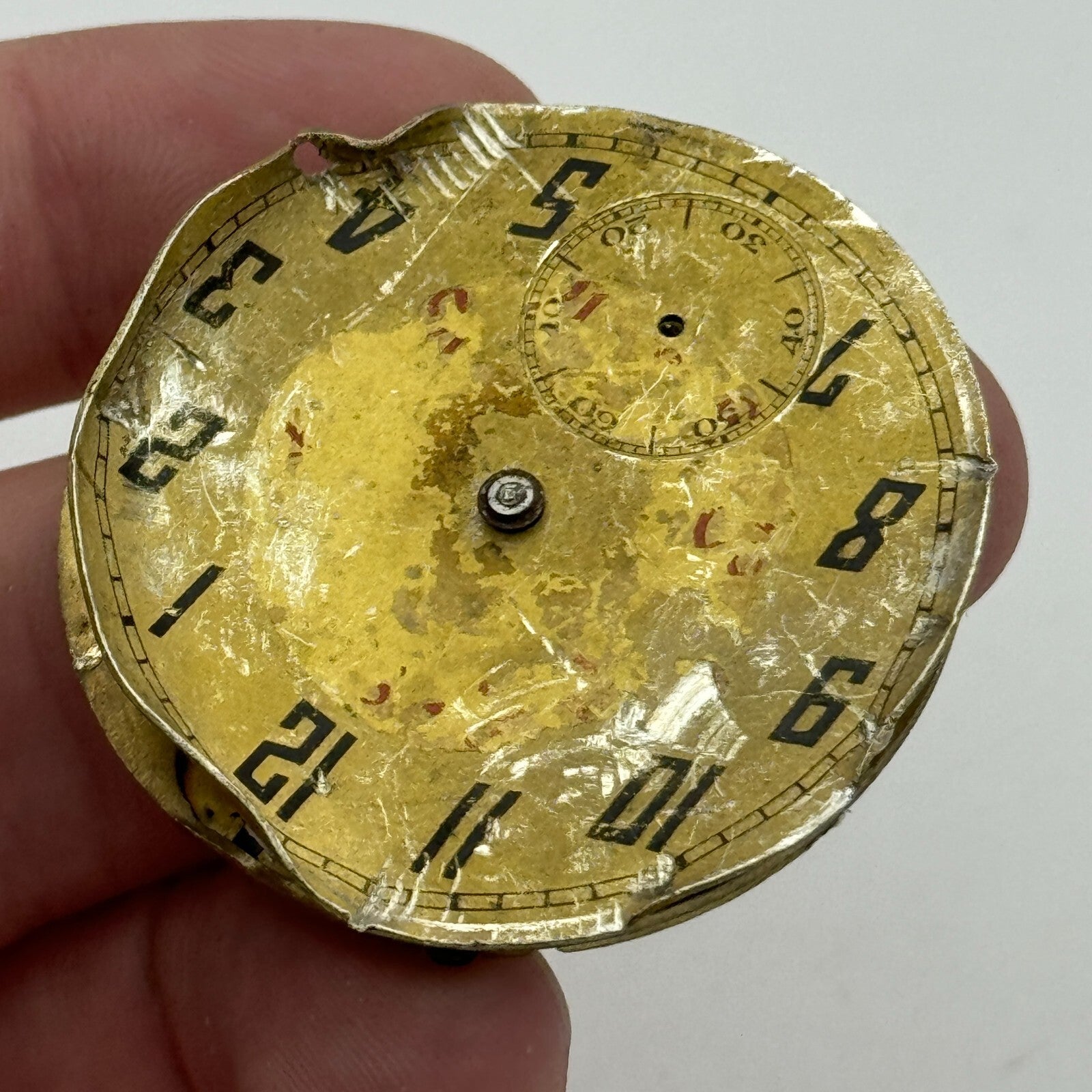 41.6mm Vintage Swiss Open Face Pocket Watch Movement PARTS REPAIR SPARES