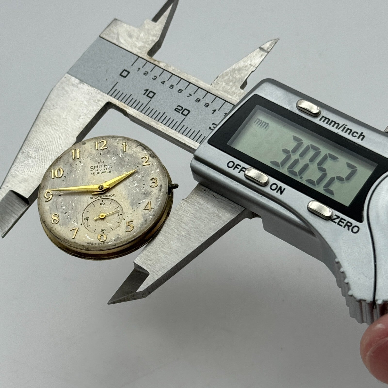 30.5mm Mens Smiths De Luxe Cal 6111 Shockproof Manual Wind Watch Movement PARTS