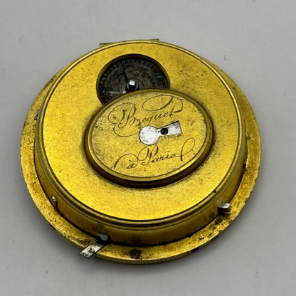 Complication French Pocket Watch Movement Signed A Paris Antique Parts / Repair