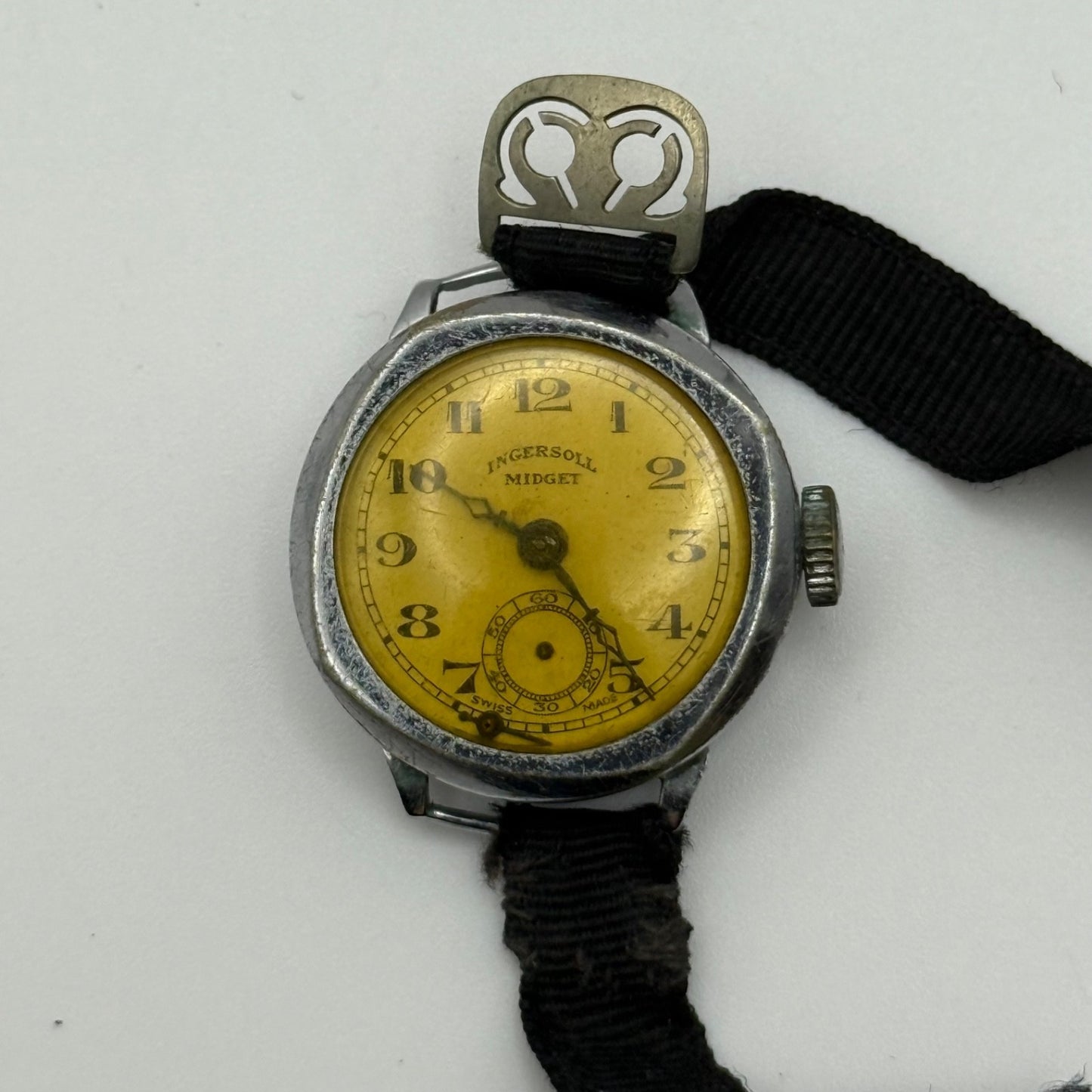 25mm Vintage / Antique Ingersoll Midget Swiss Sub Second Manual Wind Watch PARTS