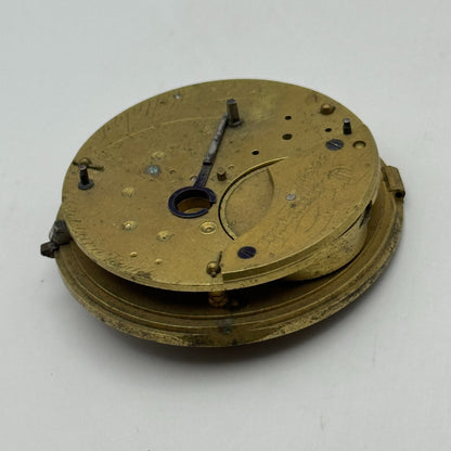 Fusee Pocket Watch Movement Antique English Key Wound Parts Repair Spares 46.9mm