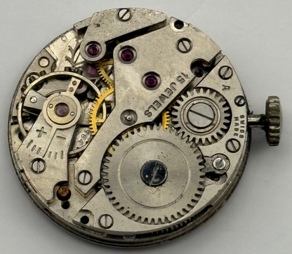 AS 984 Watch Movement Avia Manual Wind Vintage Swiss 15 Jewels Parts 23.4mm