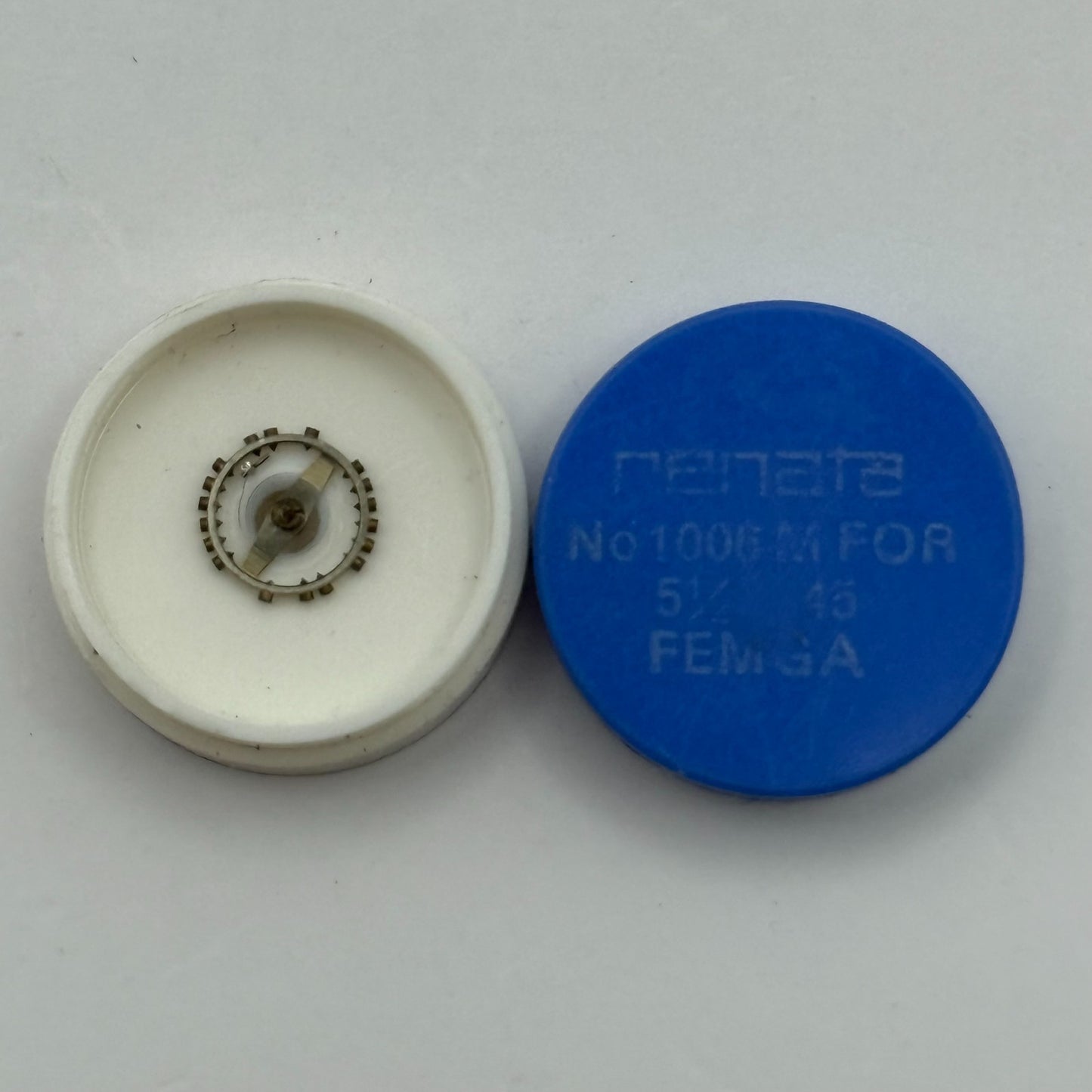 Femga 45 Balance Wheel Complete And Spring 5 1/2''' 1006 M Watch Movement Parts 