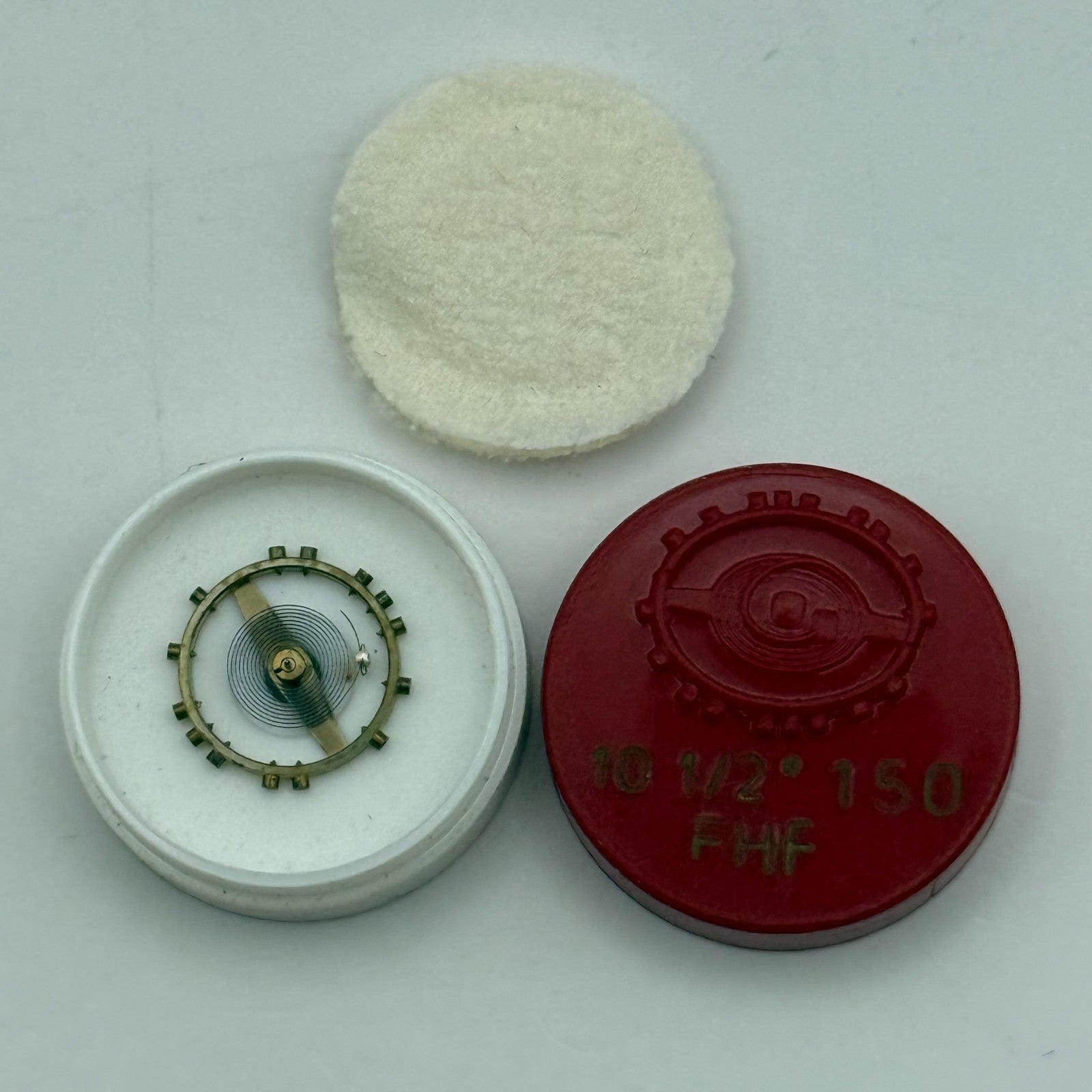 FHF 150 Balance Wheel Complete And Spring 10 1/2’’’ Watch Movement Parts NOS