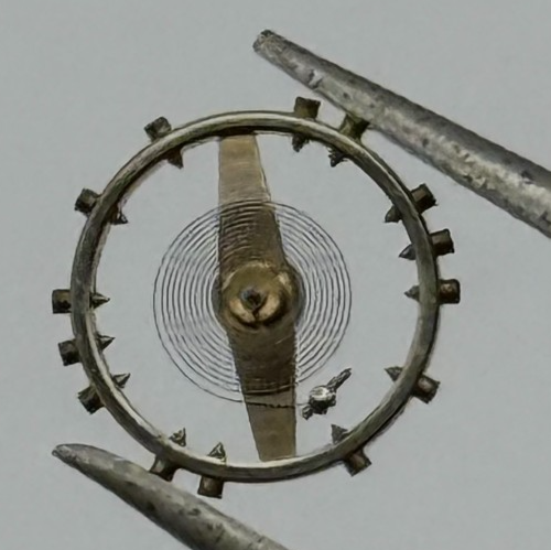 ETA 2412 Balance Wheel Complete And Spring 6 3/4''' 1257 M Watch Movement Parts 