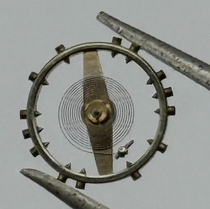 ETA 2412 Balance Wheel Complete And Spring 6 3/4''' 1257 M Watch Movement Parts 