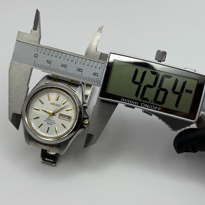 Seiko Kinetic 50M Men's Quartz Watch 5M63 - 0AC0 Date Dial 41mm PARTS REPAIR