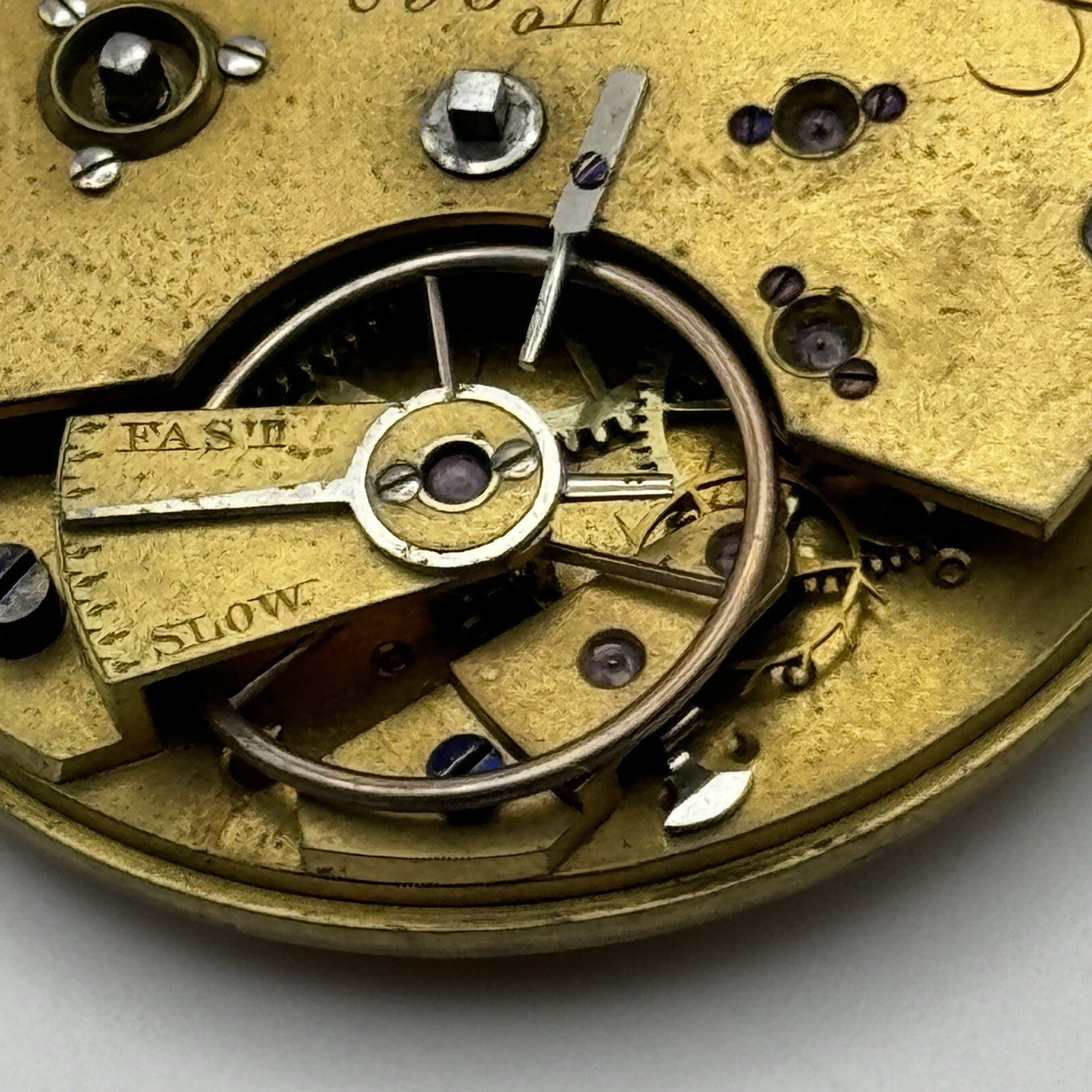 43.7mm C H Moore Birkenhead No 268 H.F Pocket Watch Movement FOR PARTS