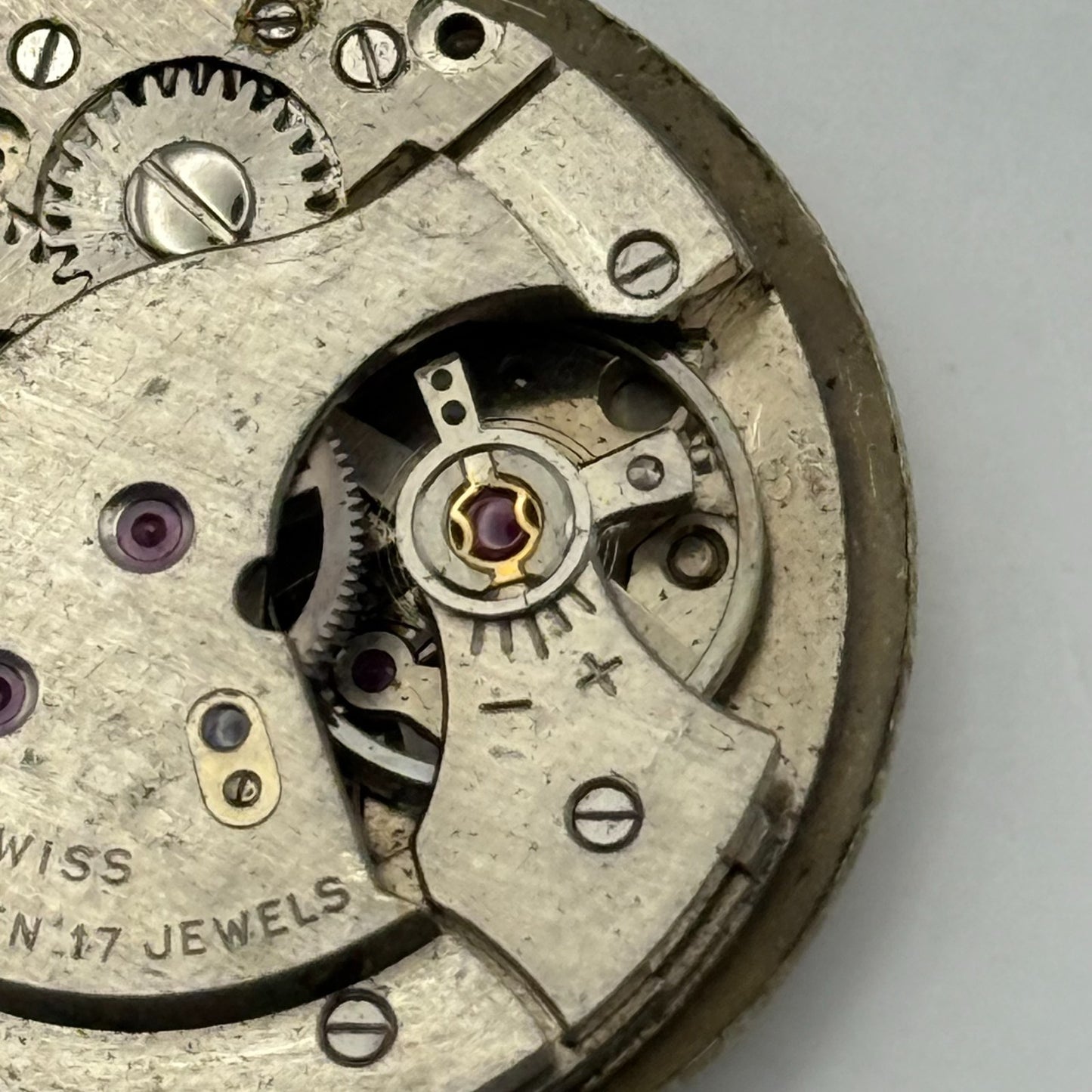 AS 1686 Watch Movement Bentima Manual Wind Vintage Swiss Parts Repair 25.8mm