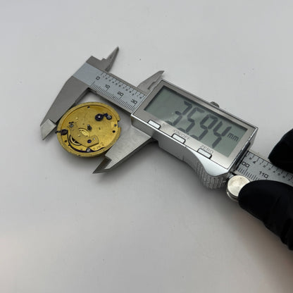 Fusee Pocket Watch Movement Antique English Key Wound Parts Repair Spares 35.9mm