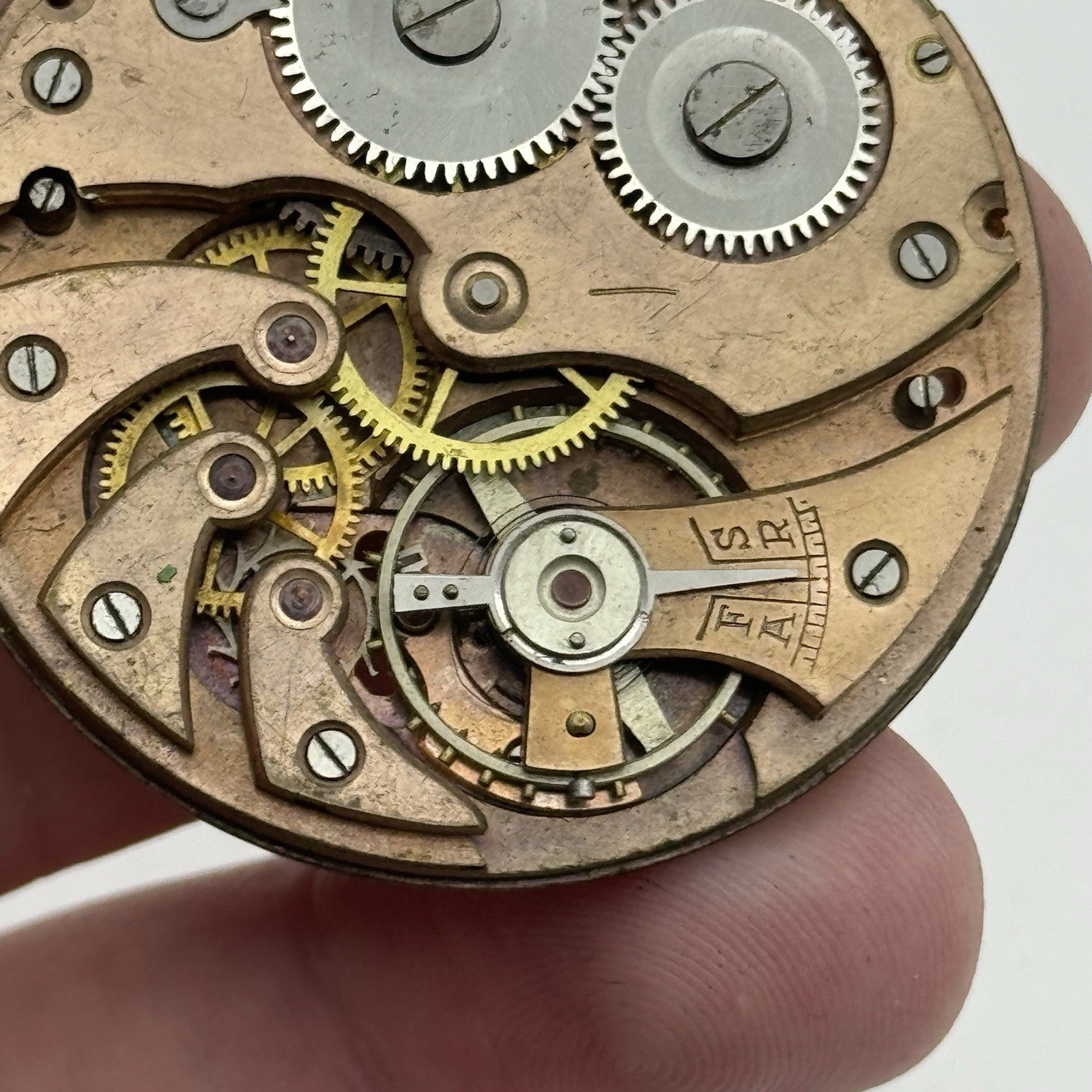 42.7mm Unidentified Trademark Thin Vintage Pocket Watch Movement PARTS REPAIR