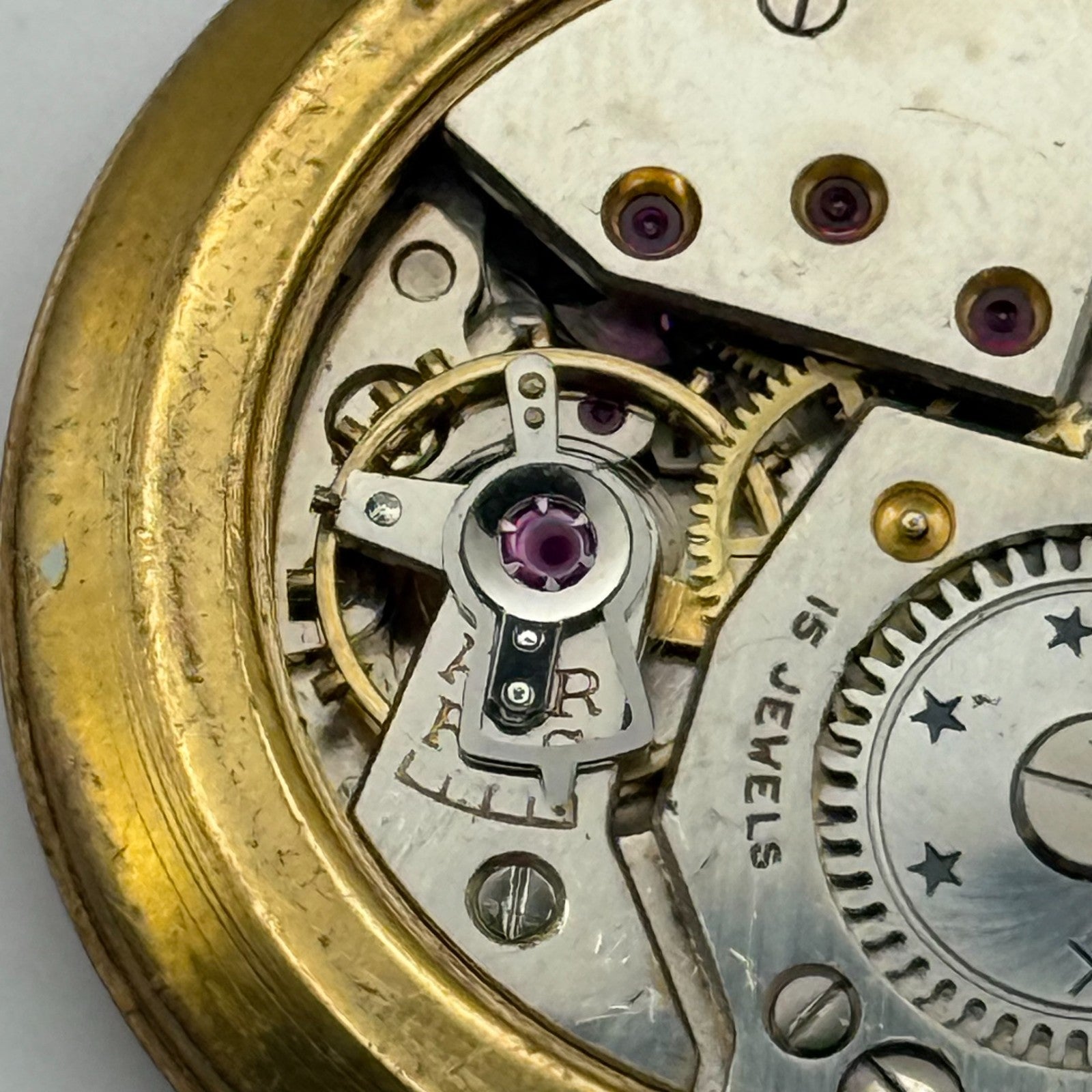 Majex Trebex 15 Jewels Watch Movement Manual Wind Vintage Parts Repair 32.9mm