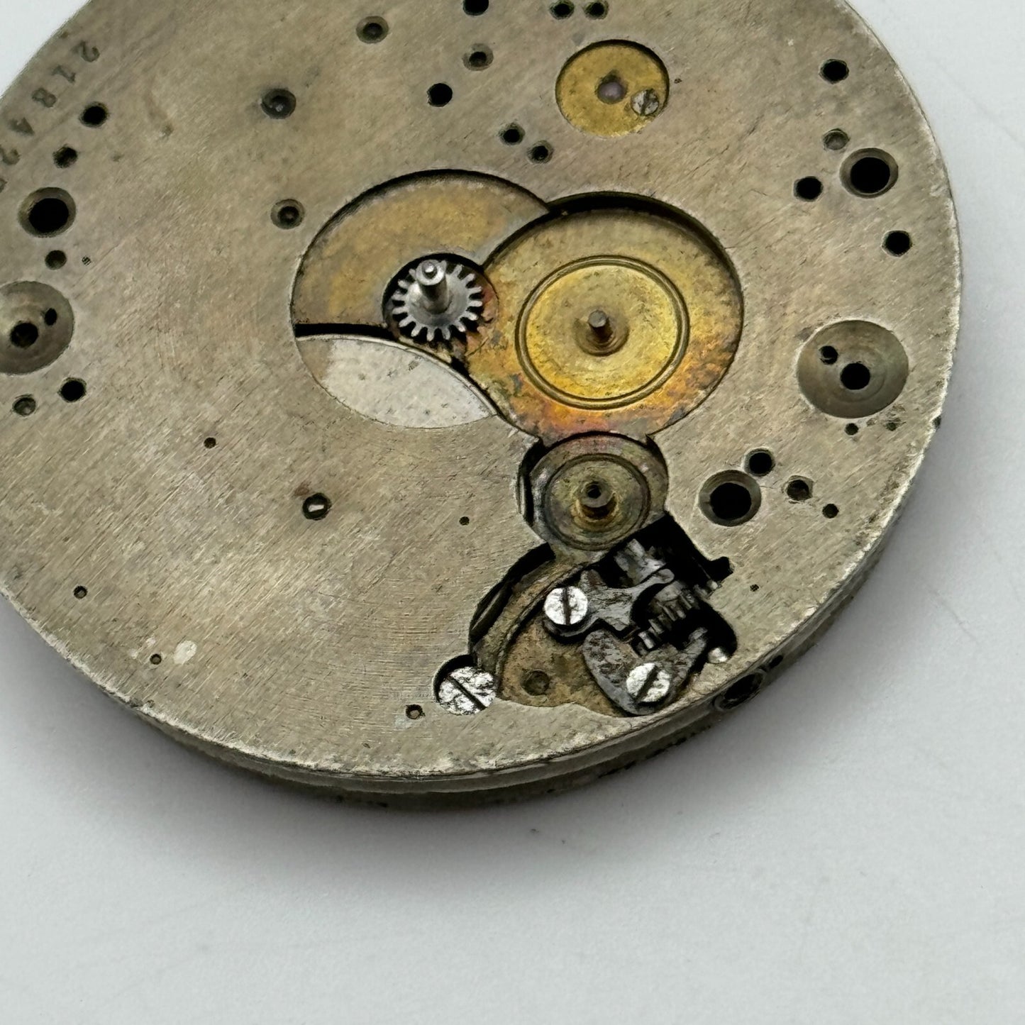 42.9mm Unidentified Swiss 15 Jewels Vintage Pocket Watch Movement PARTS SPARES