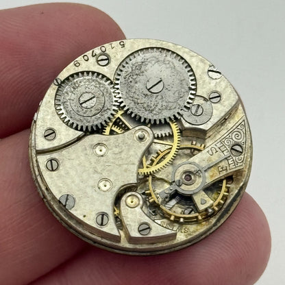 29.5mm F W Dudley Winnipeg 24 Hour Dial Trench Watch Movement Manual Wind PARTS