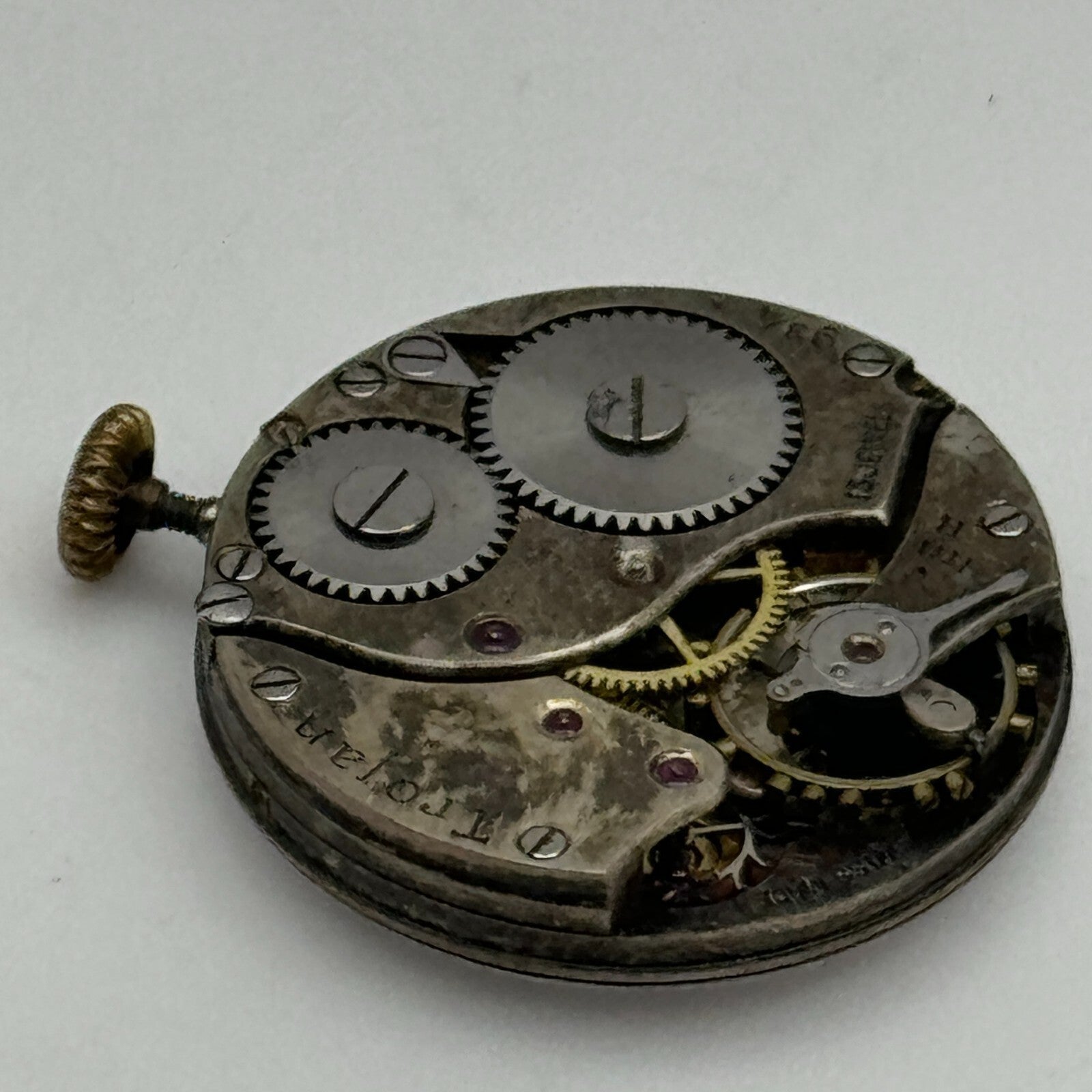 22mm Trojan 9 3/4 Swiss 15 Jewels Trench Watch Movement Manual Wind PARTS SPARES