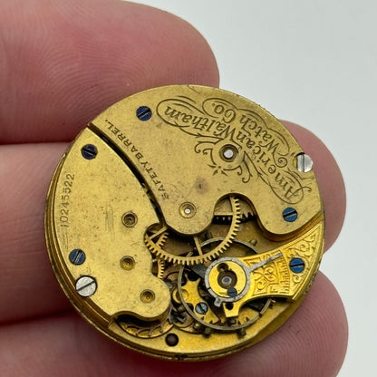 0s Men’s Waltham Grade Seaside Model 1901 American Watch Movement PARTS SPARES