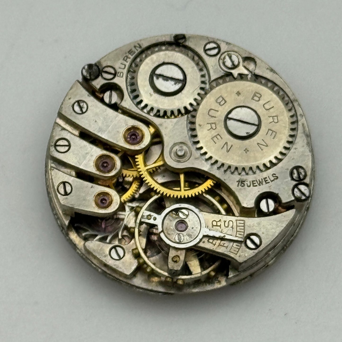 23.6mm Buren Dawsons LTD Dunedin Manual Wind Watch Movement Swiss Vintage PARTS