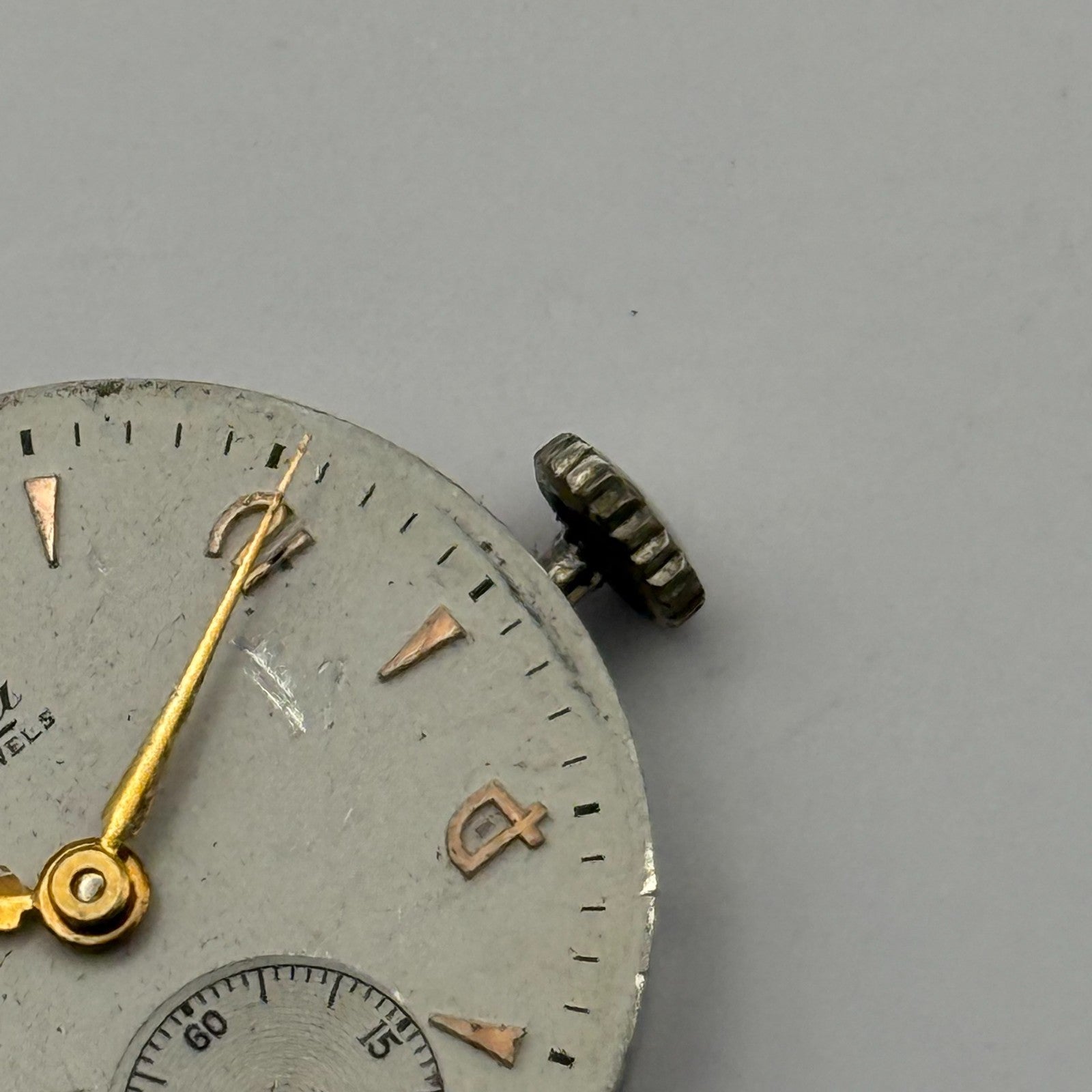 AS 984 Watch Movement Avia Manual Wind Vintage Swiss 15 Jewels Parts 23.4mm