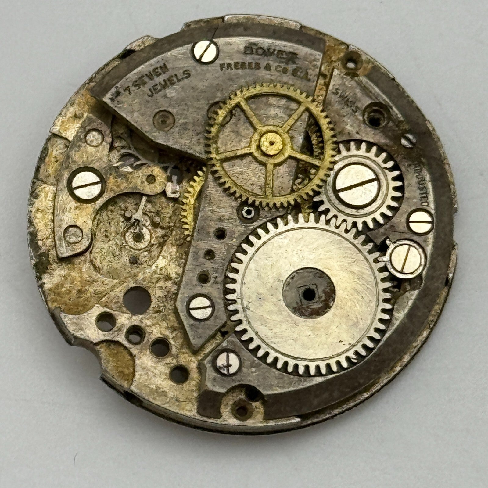 25.9mm Bovet Freres & Co FHF 175 Manual Wind Watch Movement Swiss Vintage PARTS