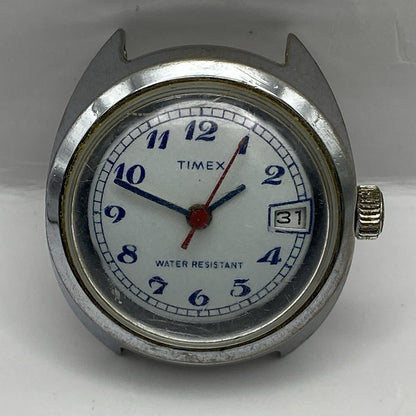 27mm Ladies Timex Sweep Seconds Date Dial GB Made Watch Head TO RESTORE