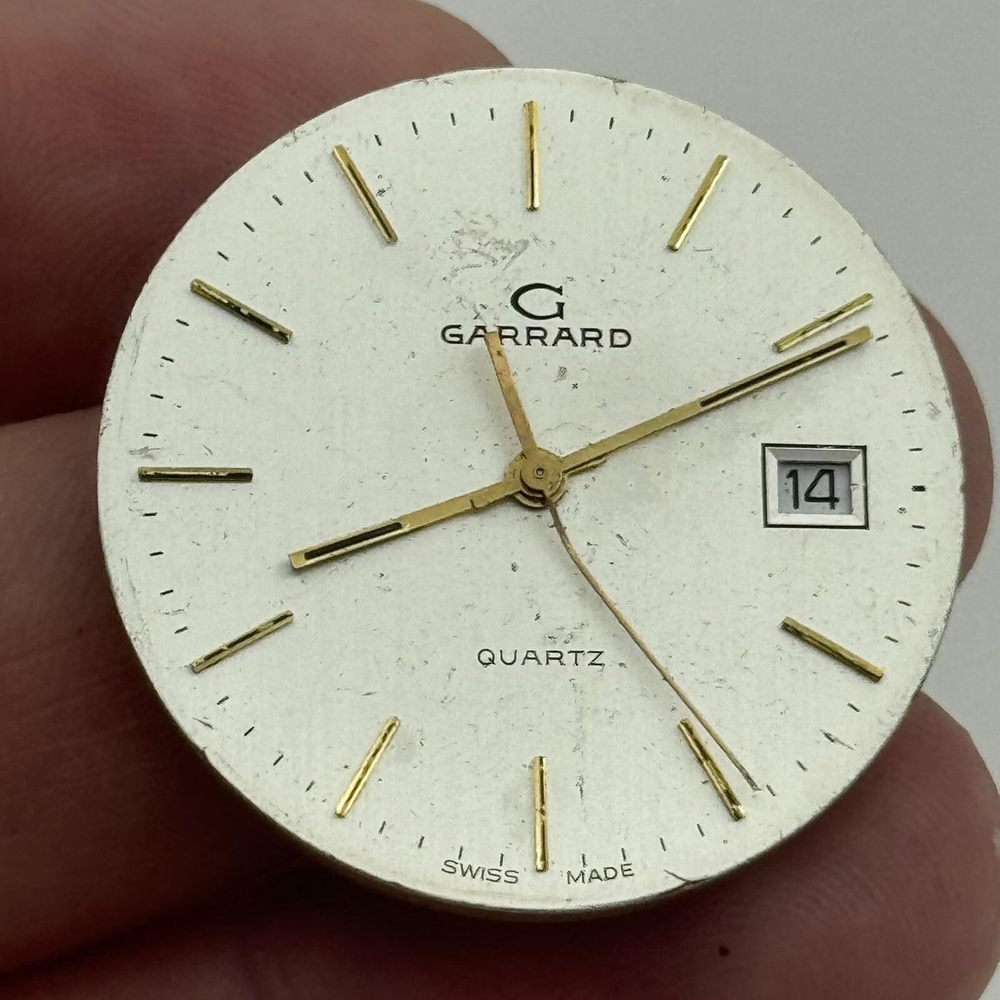 31.5mm Men’s Garrard ETA 555.115 Quartz Watch Movement Vintage PARTS SPARES