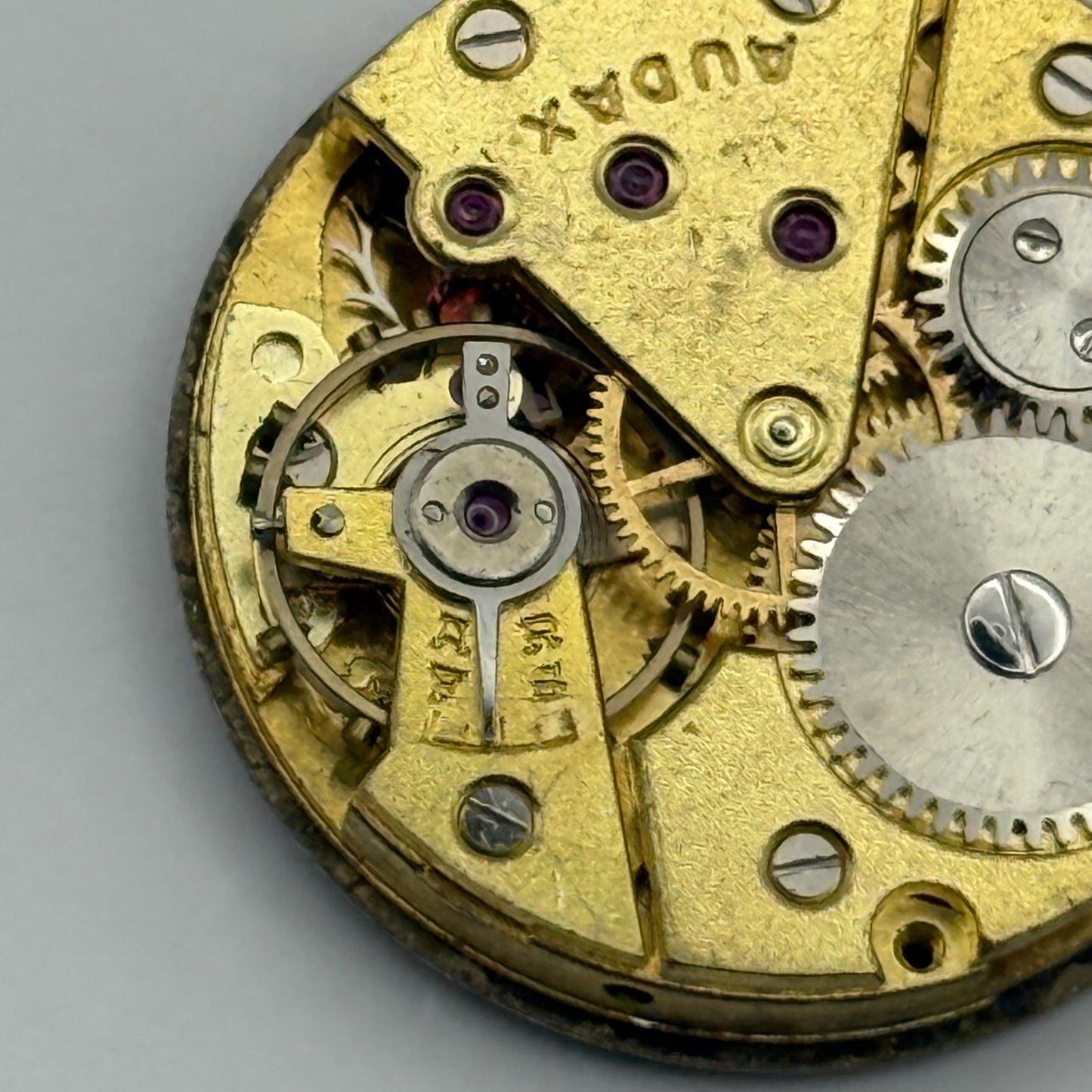 Audax 180 Watch Movement Manual Wind Vintage Swiss Parts Repair Spares 24.4mm