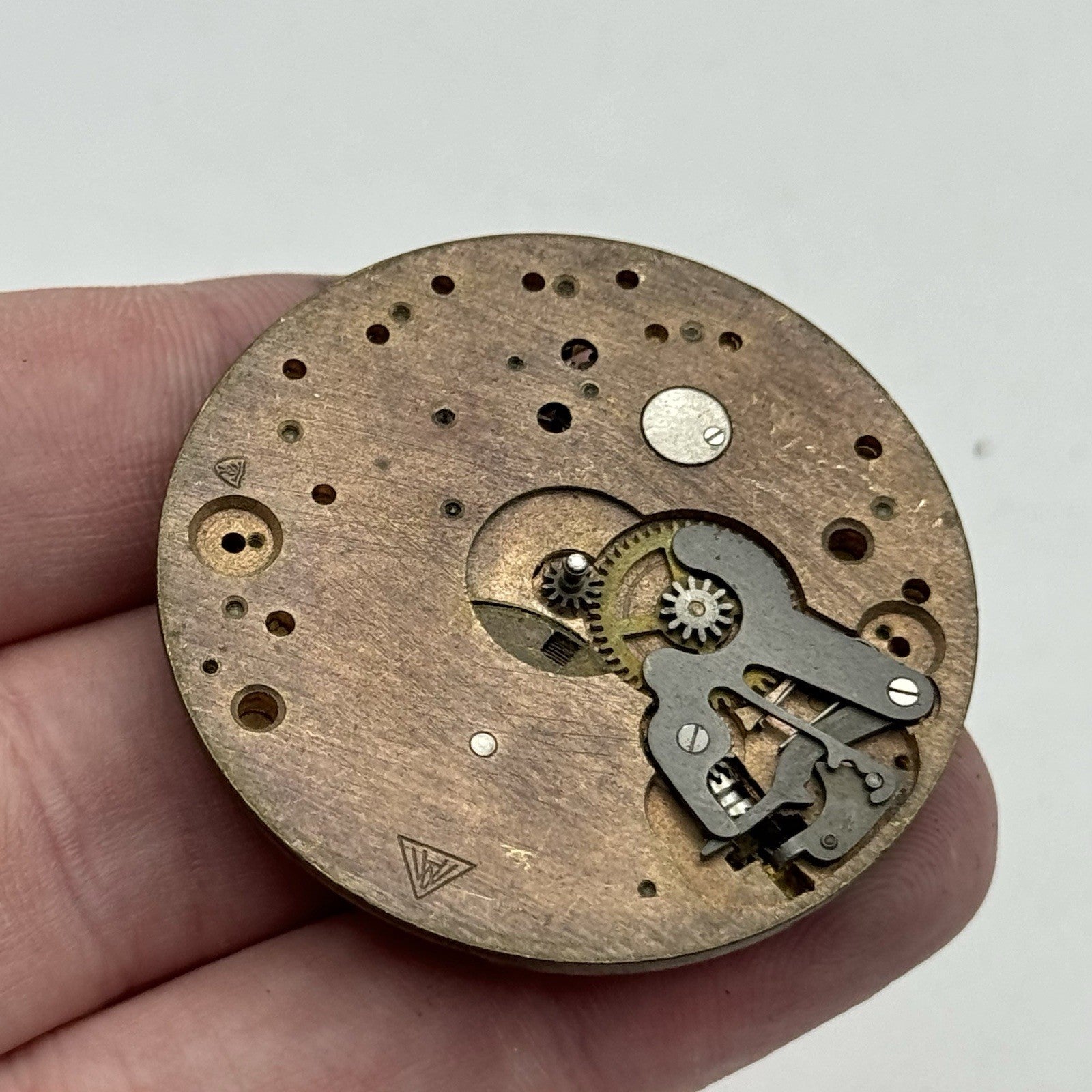 42.7mm Unidentified Trademark Thin Vintage Pocket Watch Movement PARTS REPAIR
