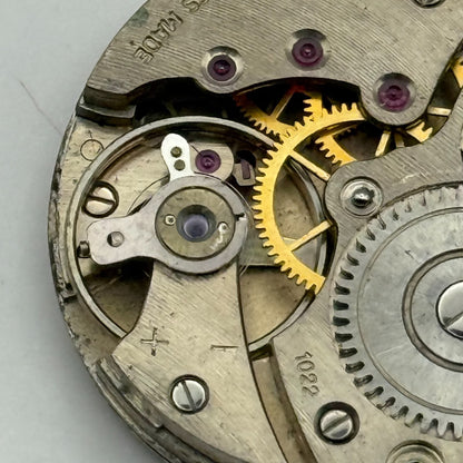 Lanco 1022 Watch Movement Manual Wind Vintage Swiss 15 Jewels Parts 23.5mm