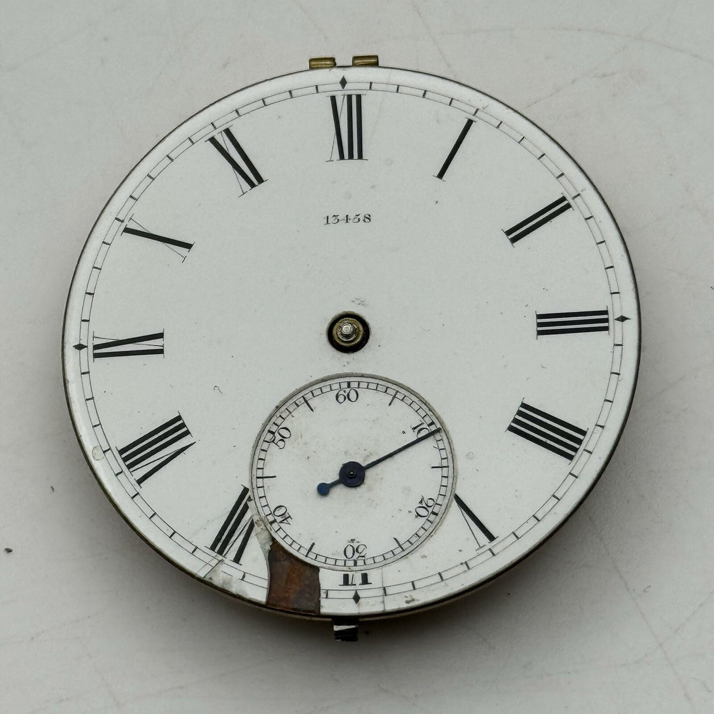 41.3mm Key Wound Goldsmiths Alliance London Pocket Watch Movement FOR PARTS