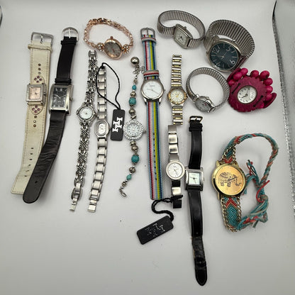 Bundle Of 15 Quartz Watches Job Lot Modern / Vintage Untested Parts / Repair