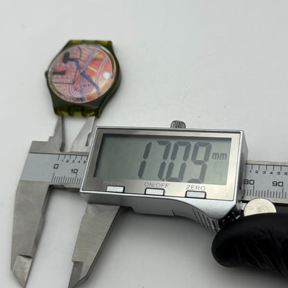 33mm Vintage 1990 Swatch Franco GG110 Watch UNTESTED PARTS REPAIR