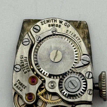 Running Vintage Zenith Tilden Thurber High Grade Oval Tank Watch Movement Manual