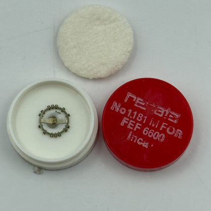 FEF 6600 Balance Wheel Complete And Spring 1181 M Watch Movement Parts NOS