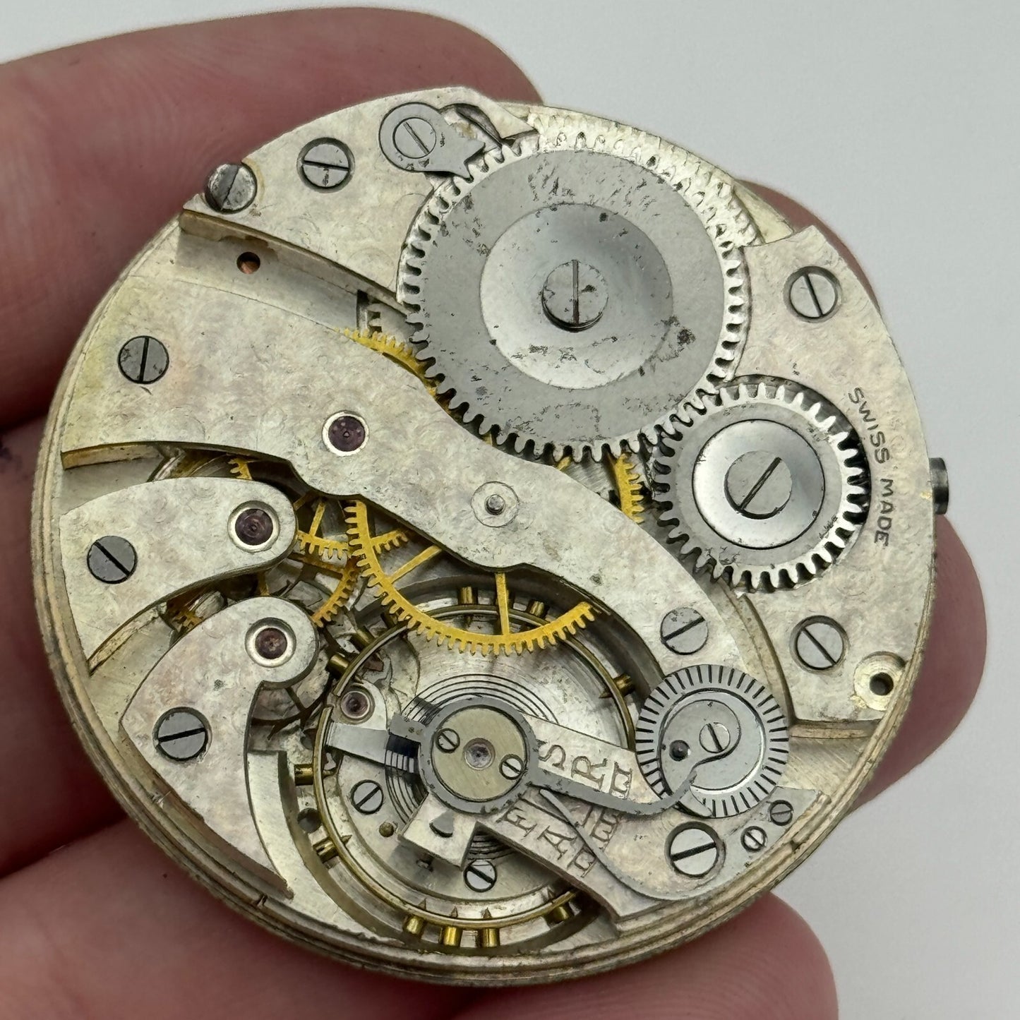 43mm High Grade Open Face W Hinds London LTD Pocket Watch Movement PARTS
