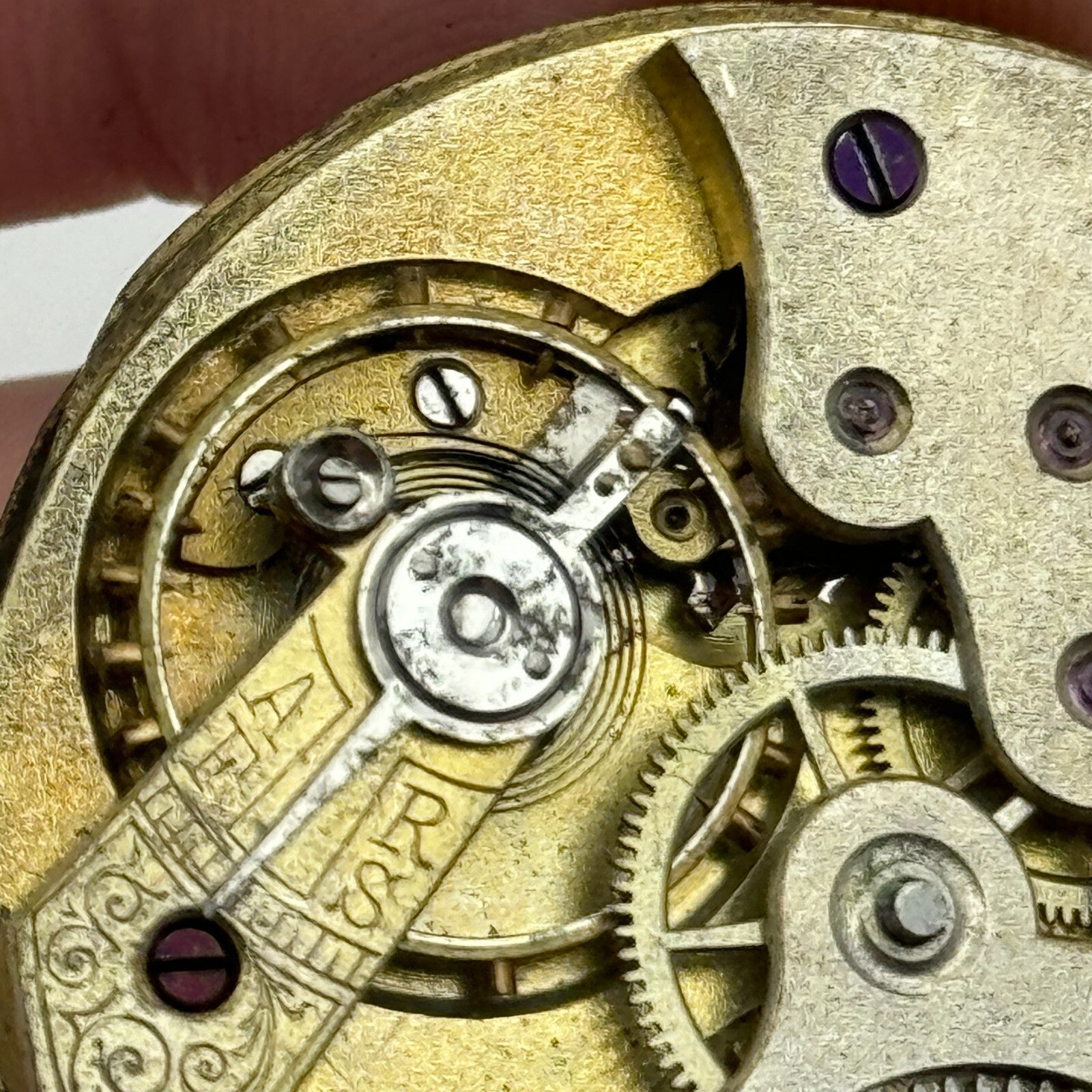 41.7mm Unidentified Quality Thin Vintage Open Face Pocket Watch Movement PARTS