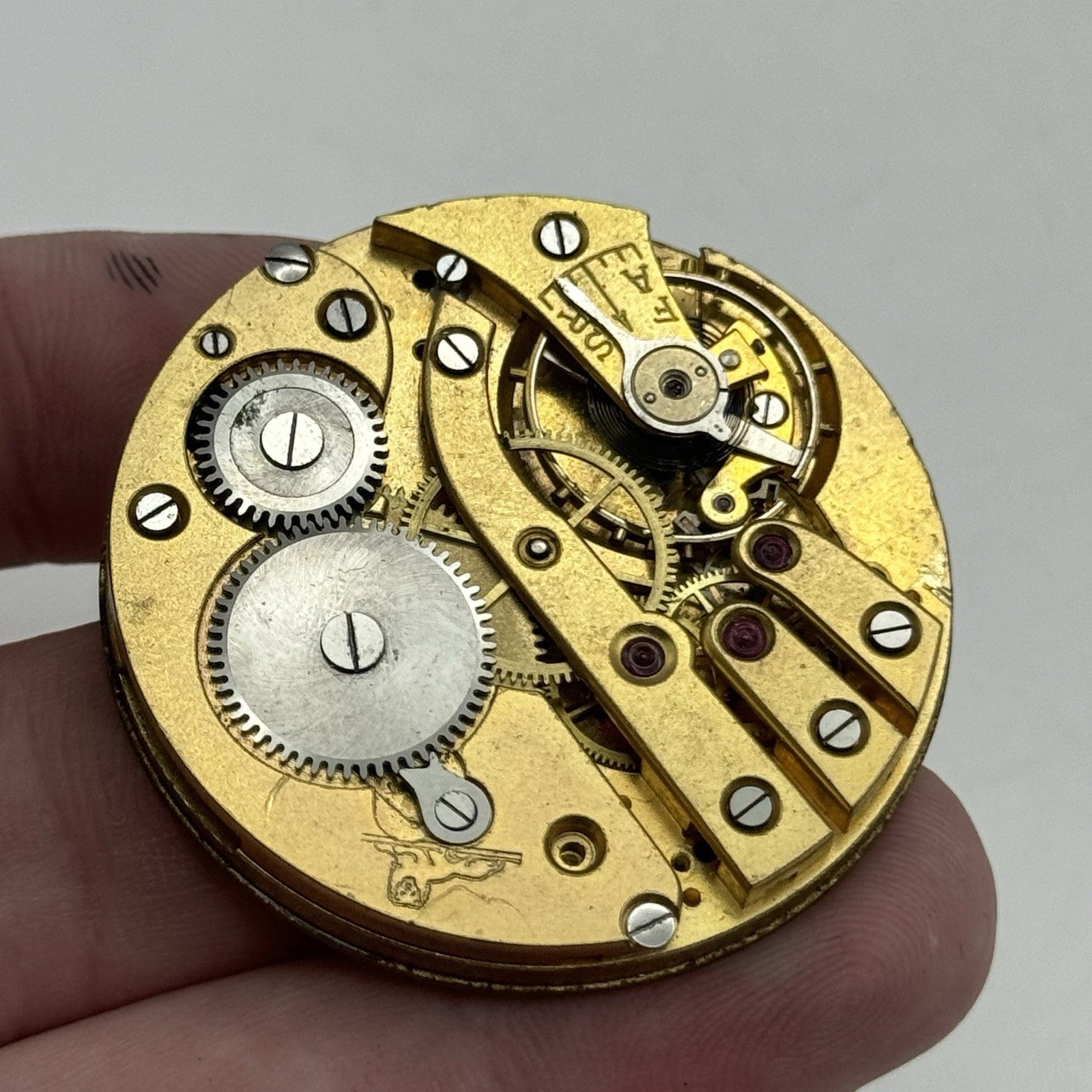 42.9mm Very Rare FHF Cal 3 Vintage Pocket Watch Movement PARTS REPAIR SPARES