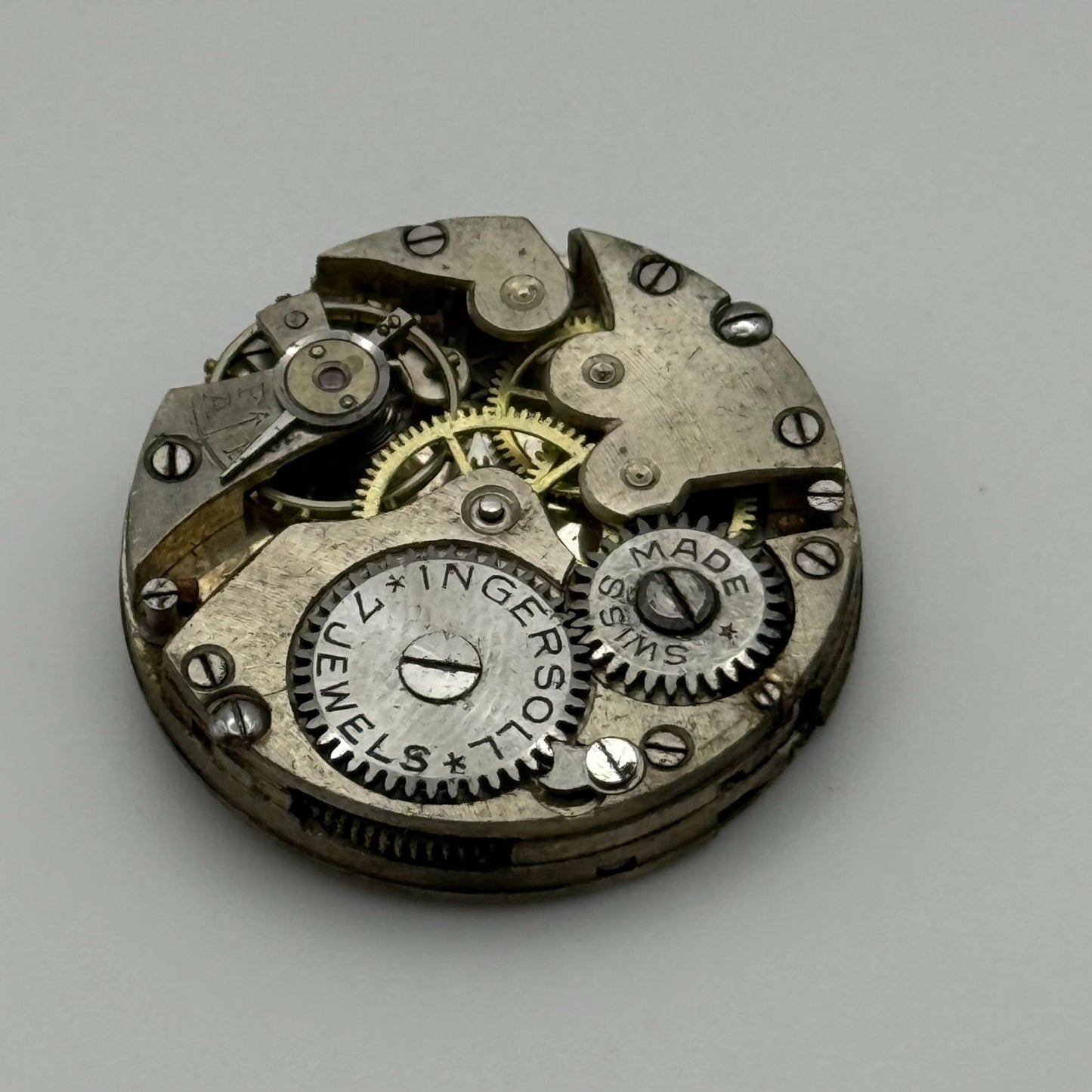 23.6mm Vintage Ingersoll Rolex Rolco Manual Wind Watch Movement PARTS REPAIR