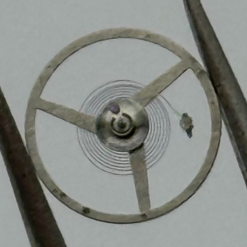 FHF 34-21 Balance Wheel Complete And Spring  1640 M Watch Movement Parts NOS